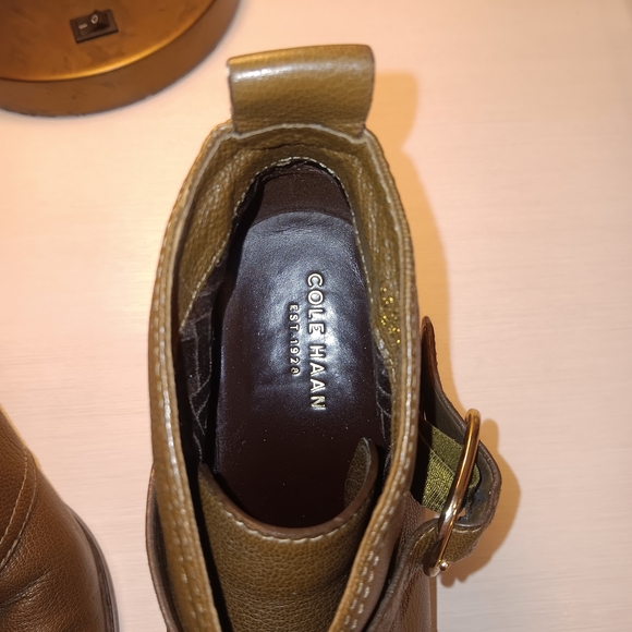 Cole Haan Tan Leather Heeled Boots - Picture 3 of 6